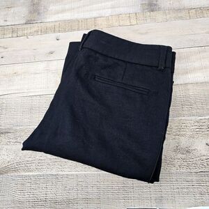 Theory Women Size 8‎ Black Wool Stretch Career Slacks Dress Pants Straight Leg